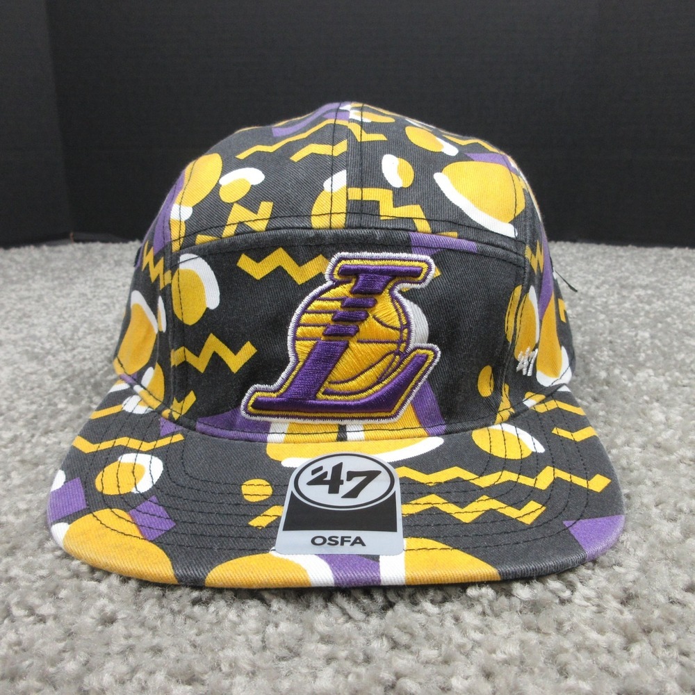 Los Angeles Lakers Hat Cap Mens Strap Back 5 Panel 47 Global Artist Kashink NEW